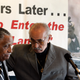 Civil rights leaders Joseph Lowery and Wyatt Tee Walker take to the podium during a rally at the National Press Club in Washington, D.C., on July 2, 2008. (Susan Walsh/AP Images)